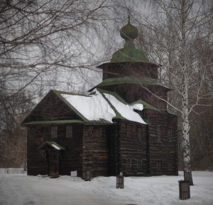 Russian wooden church. Деревянная церковь Ильи Пророка