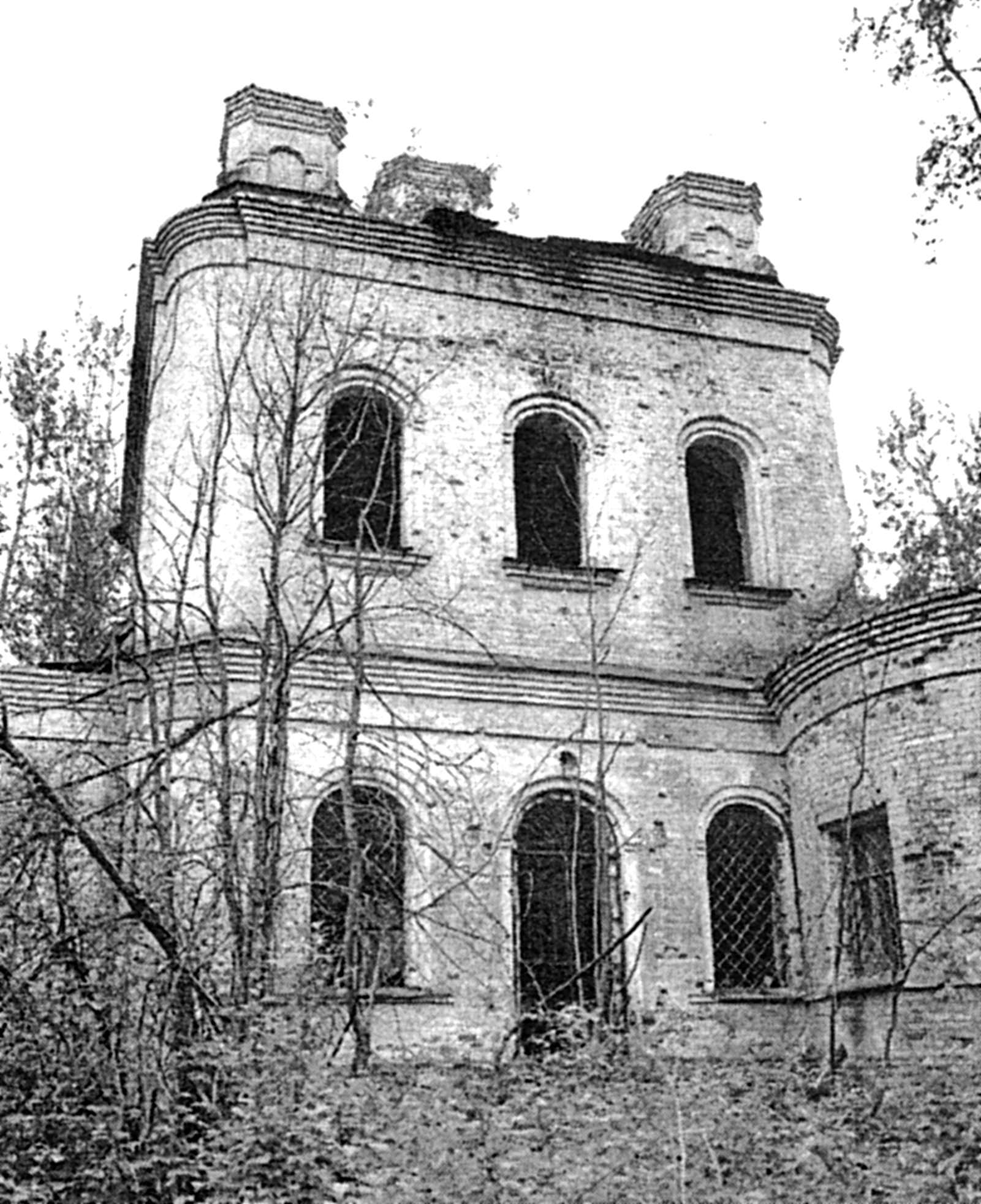 Ризоположенская церковь с. Озерки. Северный фасад. фото 2000 года.